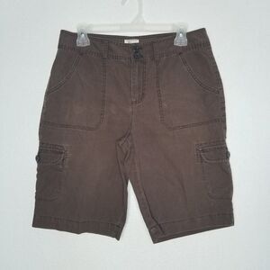 Bass & Co Brown Bermuda Cargo Cotton Shorts Size 8